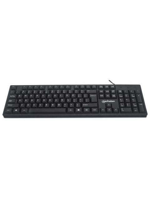 TECLADO MANHATTAN 179324 ALAMBRICO USB NEGRO INGLES