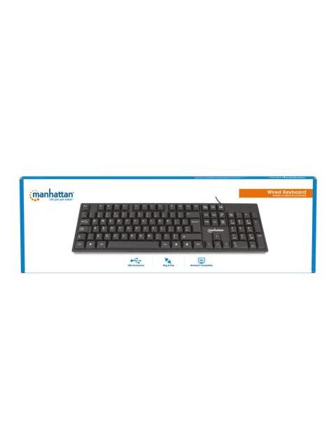 TECLADO MANHATTAN 179324 ALAMBRICO USB NEGRO INGLES