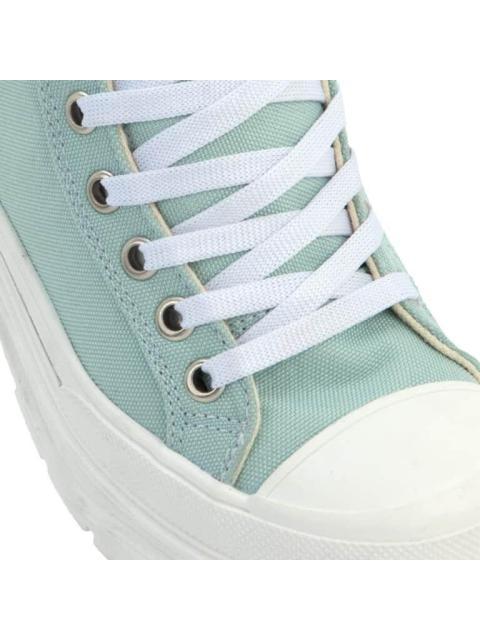 TENIS BOTIN DE LONA AZUL MENTA BAMBINO