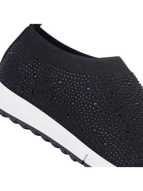 TENIS CALCETIN CON PEDRERIA NEGRO SHOSH SPORT