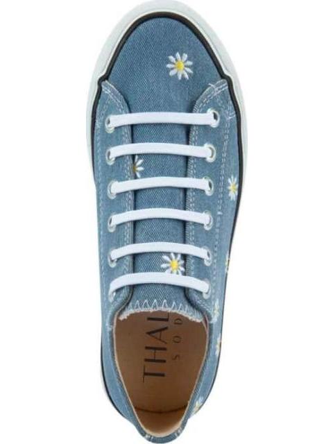 TENIS CASUAL BORDADO AZUL MEZCLILLA THALIA SODI
