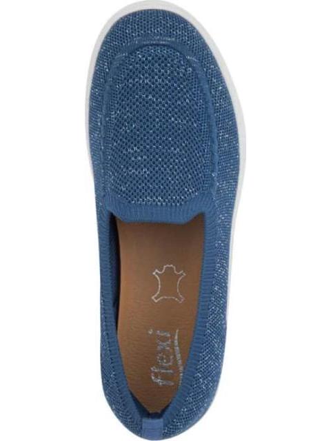 TENIS SLIP ON TEJIDO AZUL FLEXI