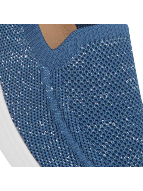 TENIS SLIP ON TEJIDO AZUL FLEXI
