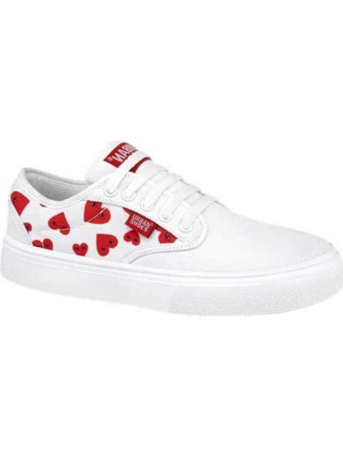 TENIS URBANO SKATE CORAZONES BLANCO URBAN SHOES