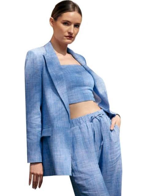 TOP DE LINO AZUL HOLLY LAND