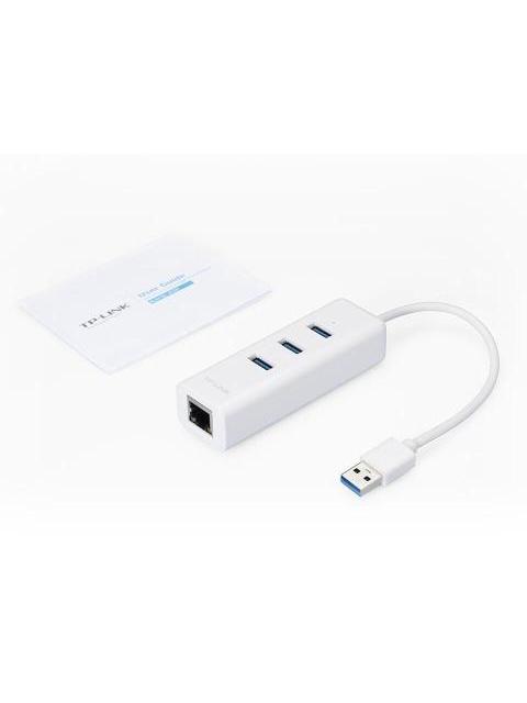 TP-LINK HUB USB A MACHO - 3X USB A HEMBRA- 1X RJ-45 1000 MBIT-S BLANCO