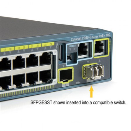FIBRA SFP A LC MINI GBIC MULTIMODO CISCO DDM 550M STARTECH SFPGESST