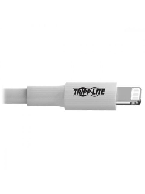 TRIPP LITE BY EATON CABLE DE CARGA CERTIFICADO MFI LIGHTNING MACHO - USB A MACHO 2.0 91.4CM BLANCO PARA IPHONE-IPAD-IPOD