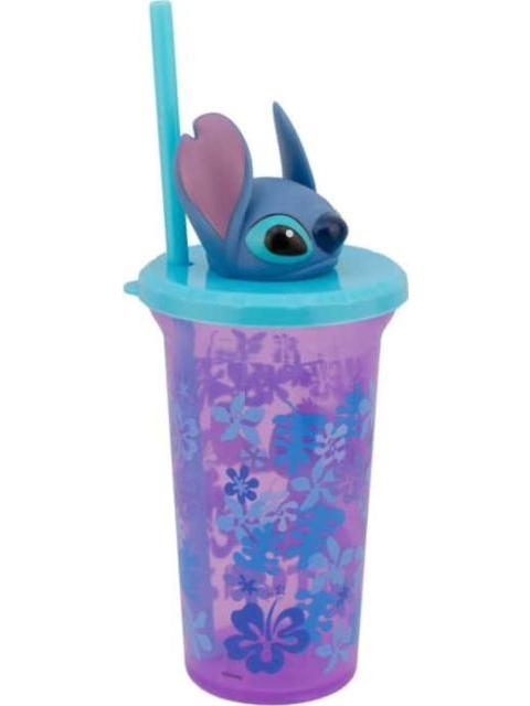 VASO CON POPOTE STITCH MULTICOLOR DISNEY