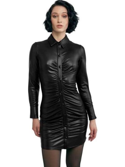 VESTIDO EFECTO PIEL NEGRO THALIA SODI