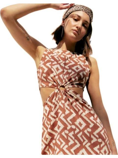 VESTIDO LARGO ESTAMPADO CAFE HOLLY LAND