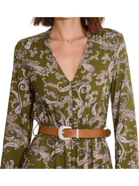 VESTIDO LARGO ESTAMPADO VERDE HOLLY LAND