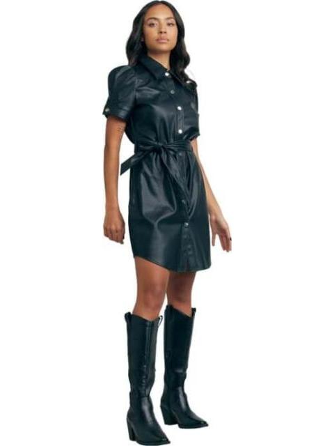 VESTIDO EFECTO PIEL NEGRO HOLLY LAND