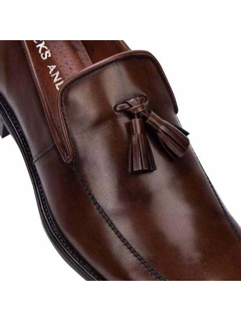MOCASIN VESTIR CON BORLAS CAFE SCHATZ