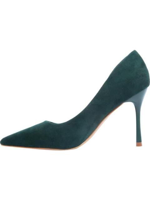 ZAPATILLA ANTE TACON MEDIO VERDE YAELI