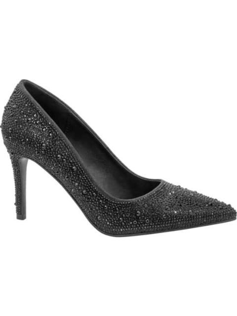ZAPATILLA CON PEDRERIA TACON DELGADO NEGRO THALIA SODI