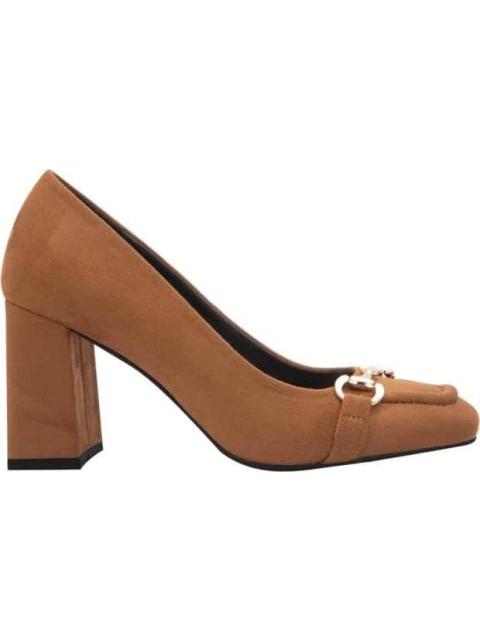 ZAPATILLA CERRADA TACON CUADRADO CAMEL YAELI FASHION