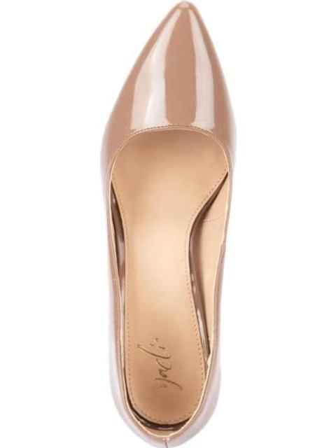 ZAPATILLA CHAROL TACON ANCHO CAFE YAELI