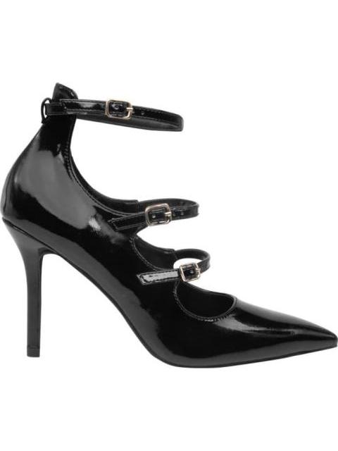 ZAPATILLA CON HEBILLAS TACON ALTO NEGRO THALIA SODI