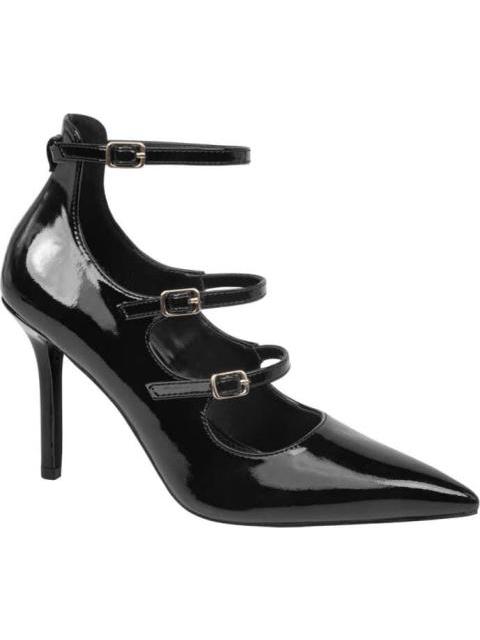 ZAPATILLA CON HEBILLAS TACON ALTO NEGRO THALIA SODI