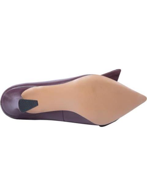 ZAPATILLA CON MOÑO TACON ASIMETRICO VINO YAELI FASHION