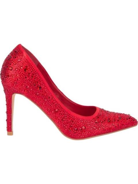 ZAPATILLA CON PEDRERIA TACON ALTO ROJO MOLTO BELLO