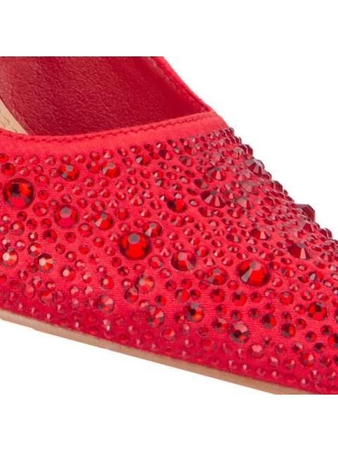 ZAPATILLA CON PEDRERIA TACON ALTO ROJO MOLTO BELLO