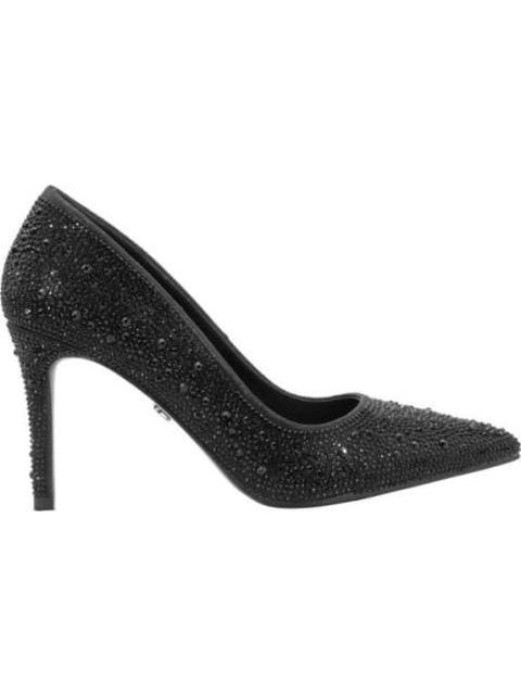 ZAPATILLA CON PEDRERIA TACON DELGADO NEGRO THALIA SODI
