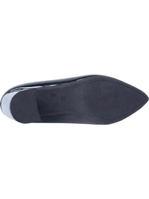 ZAPATILLA DE CHAROL TACON ANCHO NEGRO YAELI