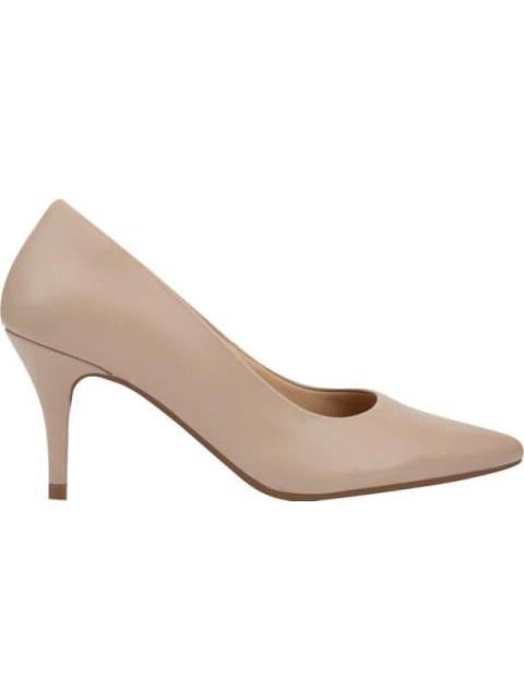 ZAPATILLA DE PIEL TACON MEDIO NUDE VICENZA