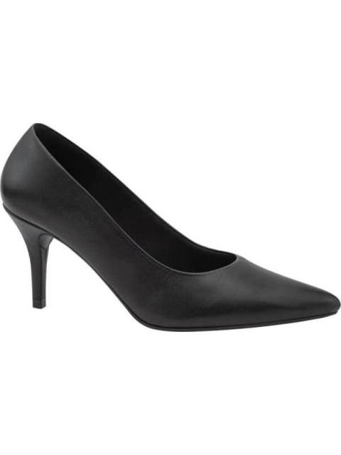 ZAPATILLA DE PIEL TACON MEDIO NEGRO VICENZA