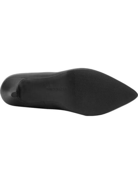 ZAPATILLA DE PIEL TACON MEDIO NEGRO VICENZA