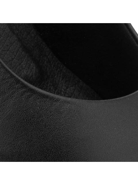ZAPATILLA DE PIEL TACON MEDIO NEGRO VICENZA
