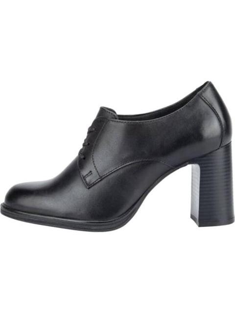 ZAPATO DE PIEL TACON MEDIO NEGRO FLEXI