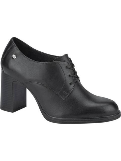 ZAPATO DE PIEL TACON MEDIO NEGRO FLEXI