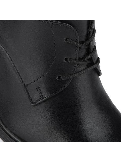ZAPATO DE PIEL TACON MEDIO NEGRO FLEXI